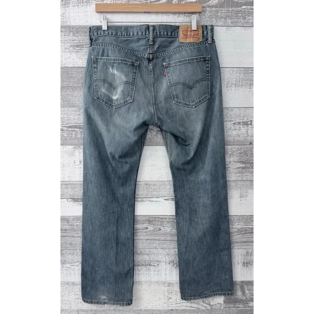 Levi's 559 Relaxed Straight Fit Distressed Denim Jeans Mens Size 33x32